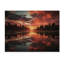 Senon Sunset Lake Reflections on Wood Print-2086734411