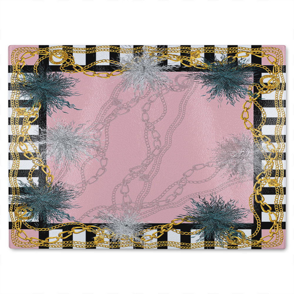 Chains Glass Chopping Board