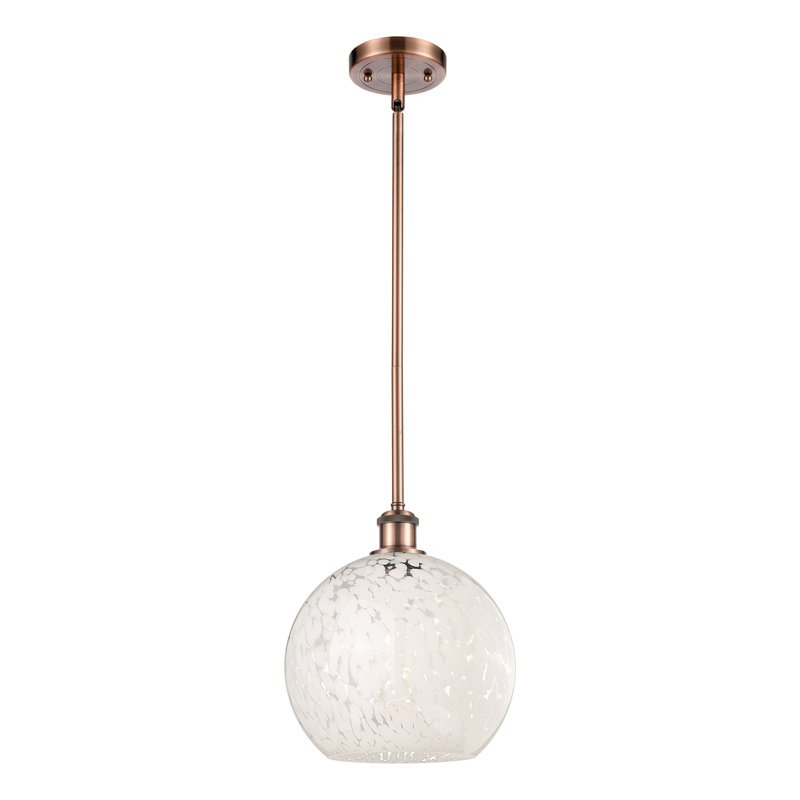 Luminaire suspendu 1 lumière Ballston Mouchette-516-G1216, H 11,75 po x l 10 po x P 10 po, Cuivre antique