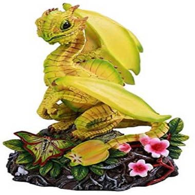 PT Starfruit Flower Dragon Home Decorative Resin Figurine Trinx