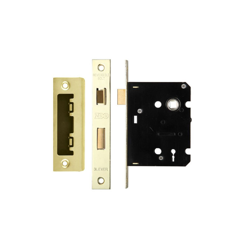 3 Lever Sashlock, Polished Stainless
