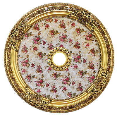 Round Rose Bouquet Center Ceiling Medallion