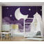 Papier peint pour enfants, lune abstraite mauve-1099790558