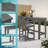 3 Pieces Outdoor Patio Bars Set  with Rectangular Table and HDPE Chairs-352214223