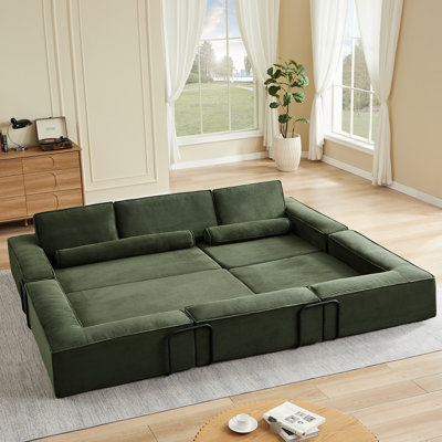 Velours côtelé 4 places en armée, suède confortable, libre, pour les séances de divertissement à domicile, siège large, doux, polyvalent et polyvalent, créant une ambiance de salon