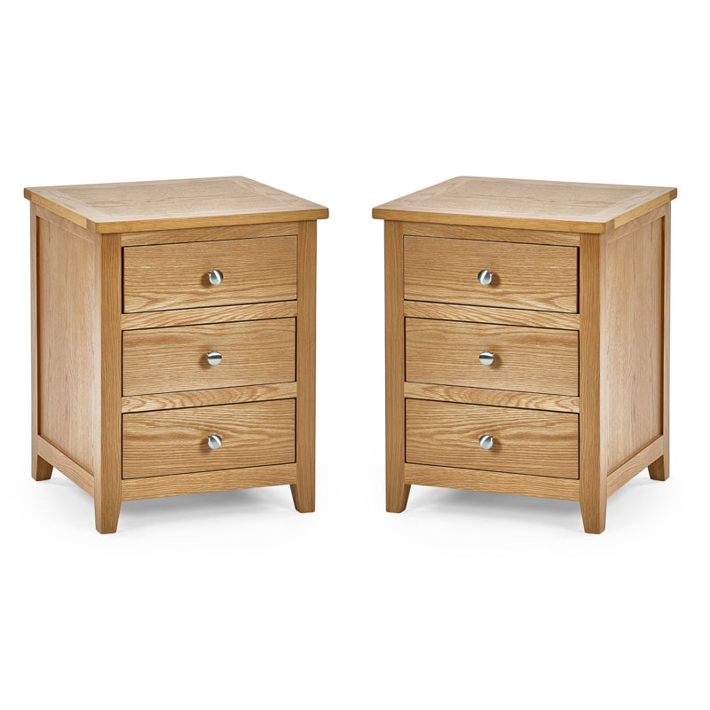 Kleon 44cm W Solid Wood Bedside Table