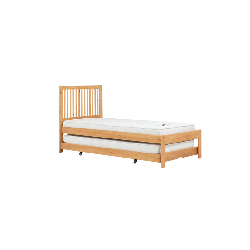 Solid Wood Daybed with Trundle and Mattress, Pine