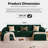 Boneless 134”Sectional Cloud Boneless Sofa Cloud Couch for Living Room, U Shaped Comfy Cordury Couch with Double Lounge Chair, Modern Deep Seat Minimalism Sofa for Home Furniture, No Assembly Required-1675245302