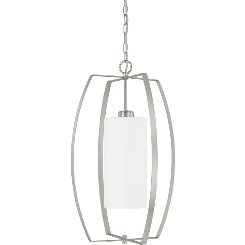 Independent 1 - Light Single Pendant, Brushed Nickel, 16.5" H x 10" W x 10" D