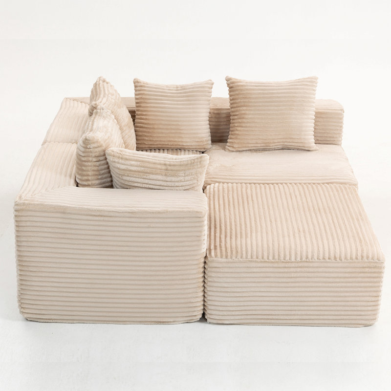 Compressed Sofa Magic Cube Sofa Sectional, Beige