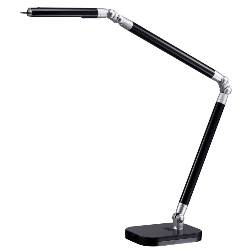Lampe de bureau 29,5 po avec usb Wylie, Noir