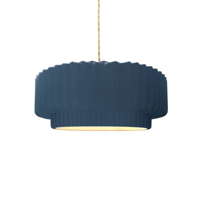 Luminaire suspendu tambour 1 lumière Gela
