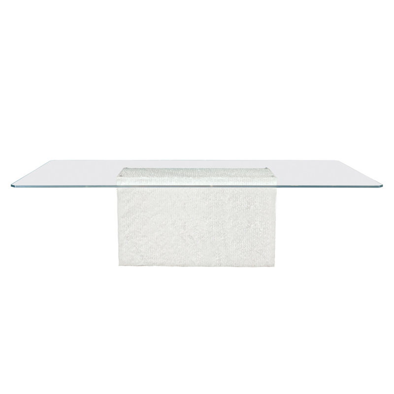 Octavia 50''x100'' Arctic White Marble Rectangular Dining Table