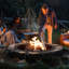 Round Smokeless Outdoor Fireplace-1391126704
