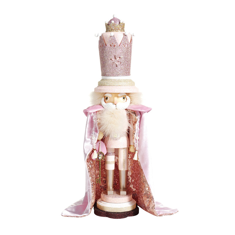 Kurt Adler Hollywood Nutcracker, Pink King, 19in