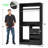 36" Closet System With 3 Drawers And 2 Rods,Shoes Storage-1563053488