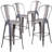 Timo 24" High Clear Coated Indoor Counter Height Stool with Back-45043606