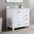 Vitor 36'' Modern And Traditional Bathroom Single Sink Vanity Set With White Italian Carrara Marble Countertop & Backsplash, Fully Assembled-1159944103-1159944100