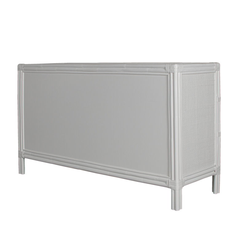 Aruba 8 - Drawer Dresser, White/Gold