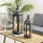 27" High Hexagonal Tower Style Outdoor Lanterns