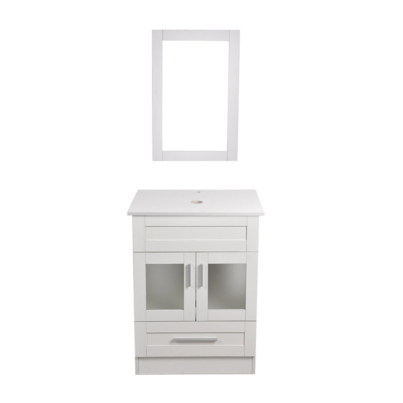 Byford 24 " W Freestanding Standard Free Standing 1 Single With Top with Mirror