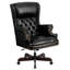 Fauteuil de bureau ergonomique à haut dossier et capitonné LeatherSoft-15331028