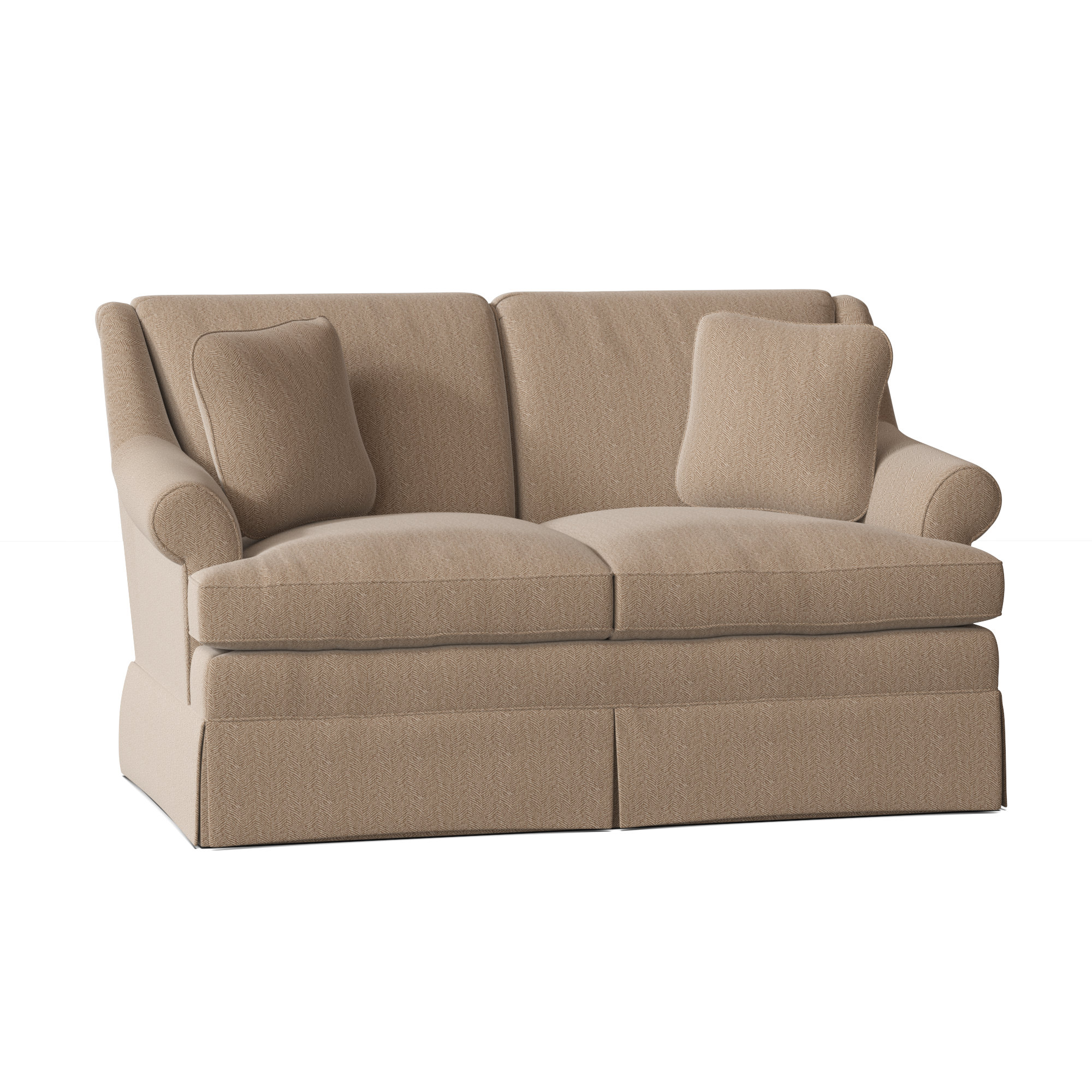 Connor 59'' Upholstered Loveseat, Beantown 10 Sand Performance Chenille, No