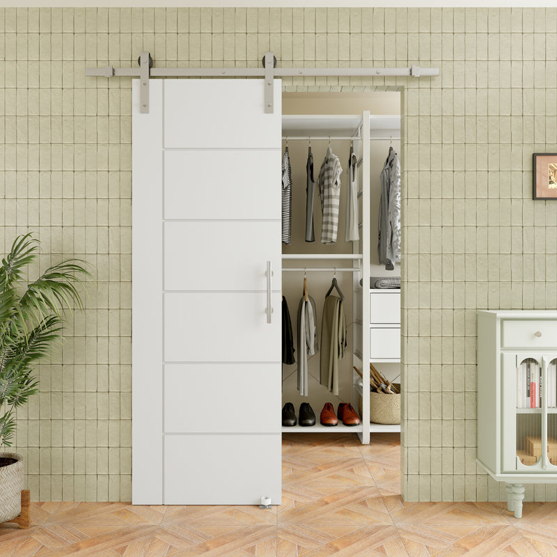 Porte de grange coulissante en bois 80 pi avec 80 po, 28 po x 80 po