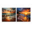 Owensby - Ensemble de 2 verres muraux en acrylique Coastal Beach-103929345
