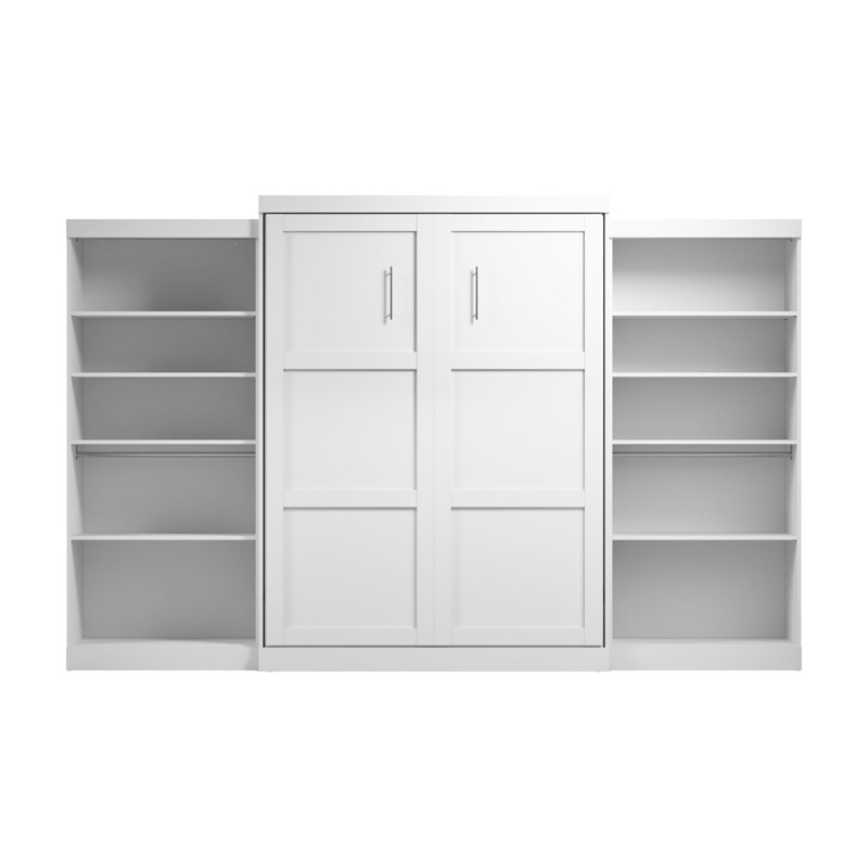 Arlex Murphy Bed, White, Queen