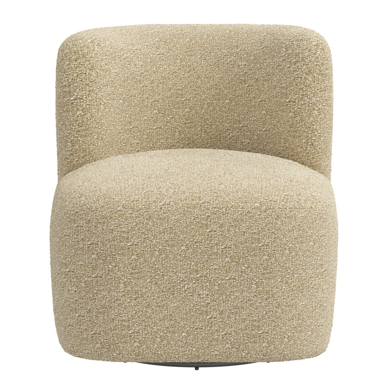 Chaise longue pivotante l 28 po Mariza, Bouclé chamois classique