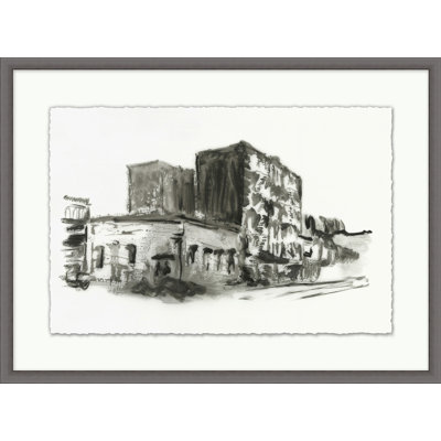 Croquis de la ville - peinture encadrée