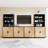 Bamboo 4-Piece Large TV Stand with Bookshelves for TVs up to 63”-1304752225