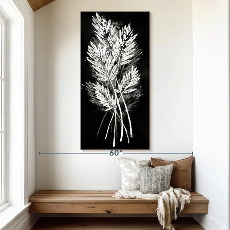 Palm Leaf Fresco I, 54" H x 27" W