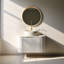 Meuble-lavabo de 24 po avec lavabo, armoire de salle de bain en contreplaqué rayé à bords arrondis avec tiroir, lavabo en céramique blanc mat et plateau en pierre frittée, pré-assemblé, couleur blanche