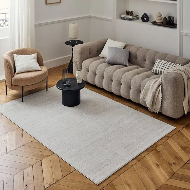 Carmel Modern Striped Cream/Grey Area Rug, Rectangle 240 x 340 cm