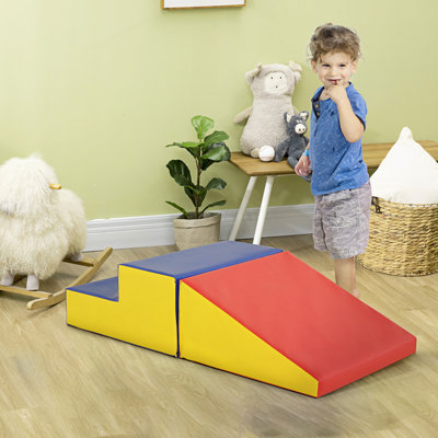 2 Piece Climb And Crawl Activity Play Set Soft Secure Playset For Toddler Preschooler Indoor Play Equipment Baby Learning Toys Multicolor
