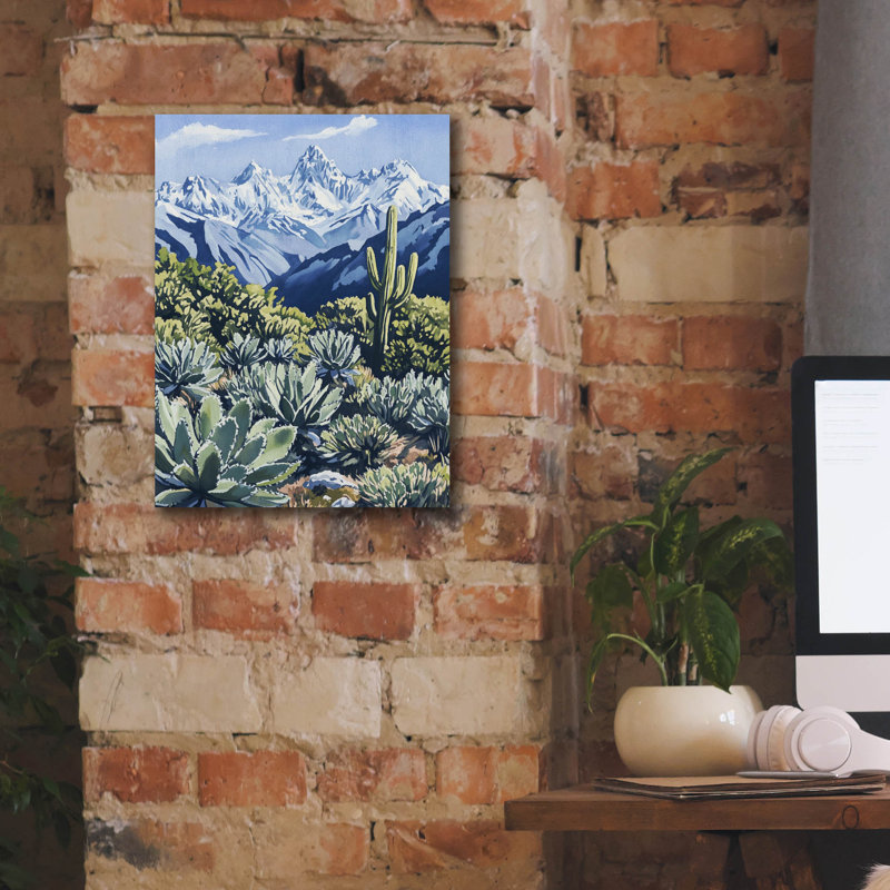 «Mountain Landscape» par Svetlana Aleynikova, art mural sur toile, H 16 po x l 12 po