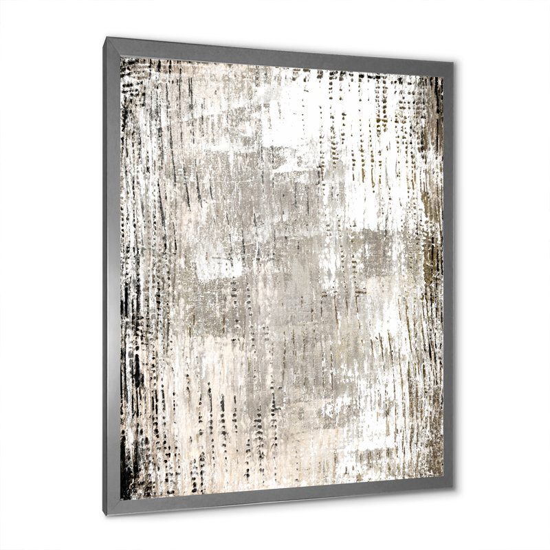 Art moderne gris et bleu II 2FDP47773, Encadrement argenté, H 12 po x l 8 po x P 1 po