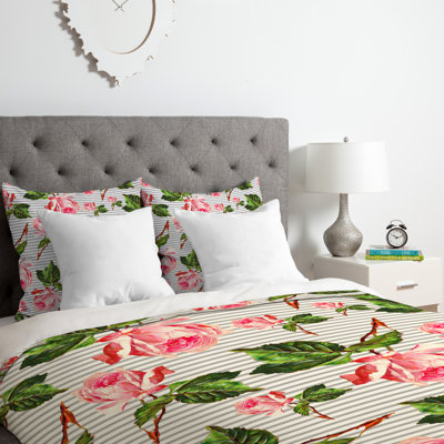 Allyson Johnson Polyester Floral Duvet Cover