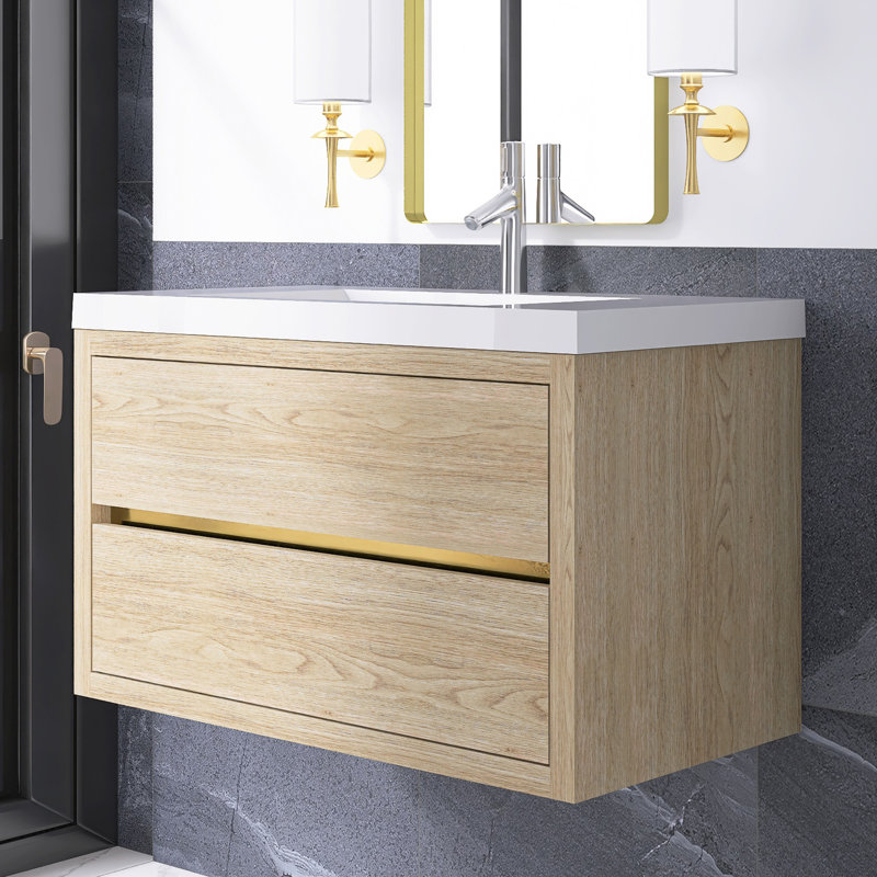36" Wall Mounted Bathroom Vanity With Sink