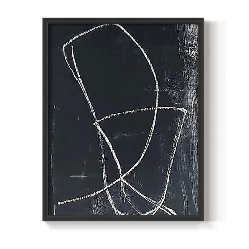 "ABSTRACT Series DCxx" par J Paul, H 29 po x l 23 po, Noir, noir, noir, noir