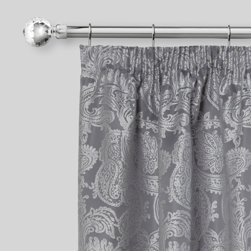 Ehrlich Chrome Curtain Track/Rail, 300cm H x 2cm W x 2cm D