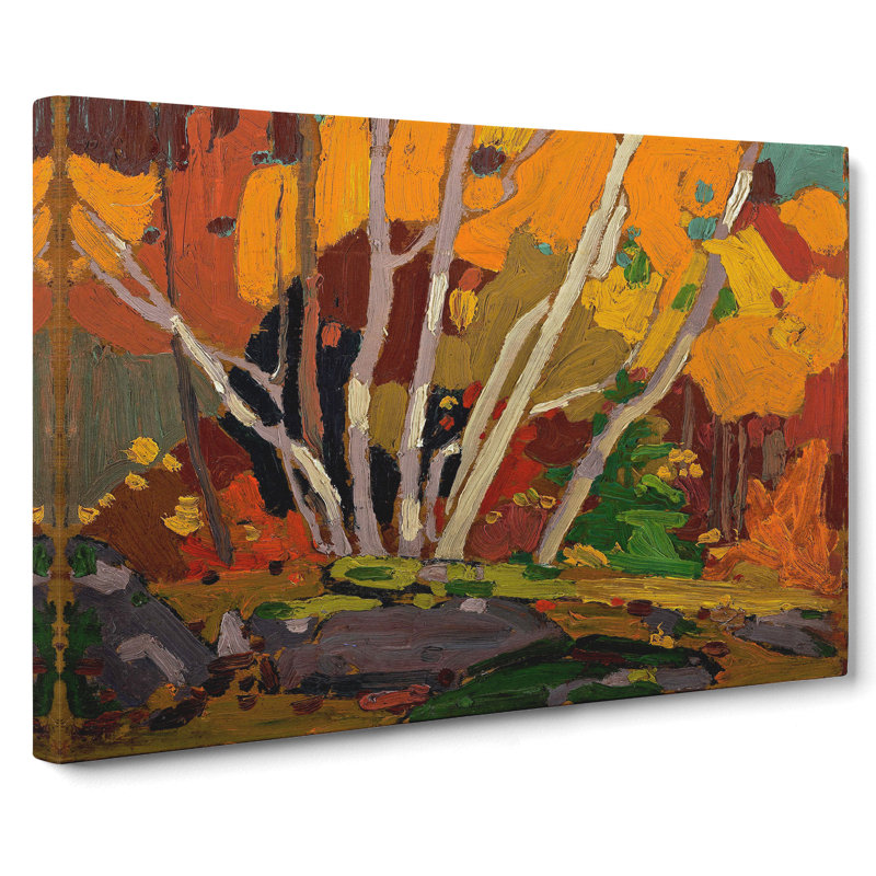 Autumn Birches by Tom Thomson - Wrapped Canvas Painting, 35cm H x 50cm W x 3cm D