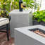 Table de foyer au propane, foyer rectangulaire en acier de 50000 BTU avec pare-vent en verre