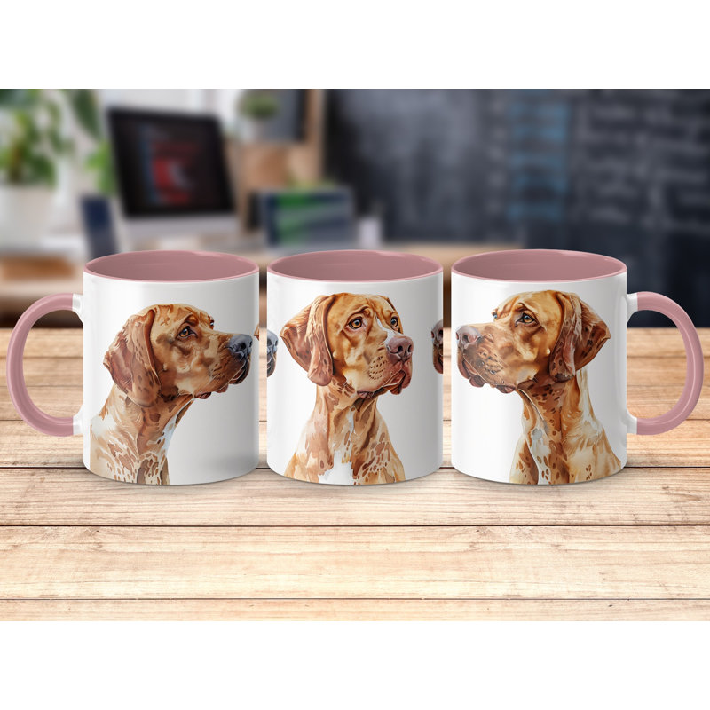 11oz Watercolour Three Happy Corgi Dogs Coffee Mug, 1