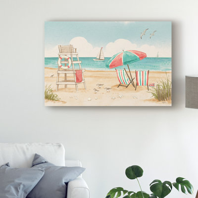 «Beach Time I» par Janelle Penner - reproduction d'art sur toile