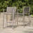 Outdoor 29.50" Rust-Proof Aluminum Barstools With Pe Rattan Seat And Backrest, Set Of 2, Silver & Grey