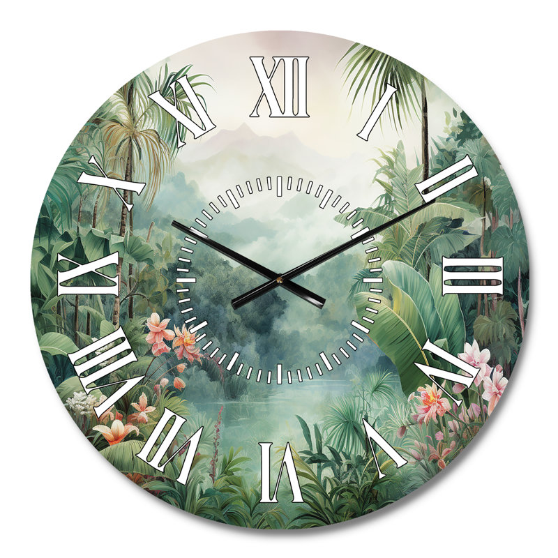 Horloge murale Tropical Wilderness Escape III, Médium