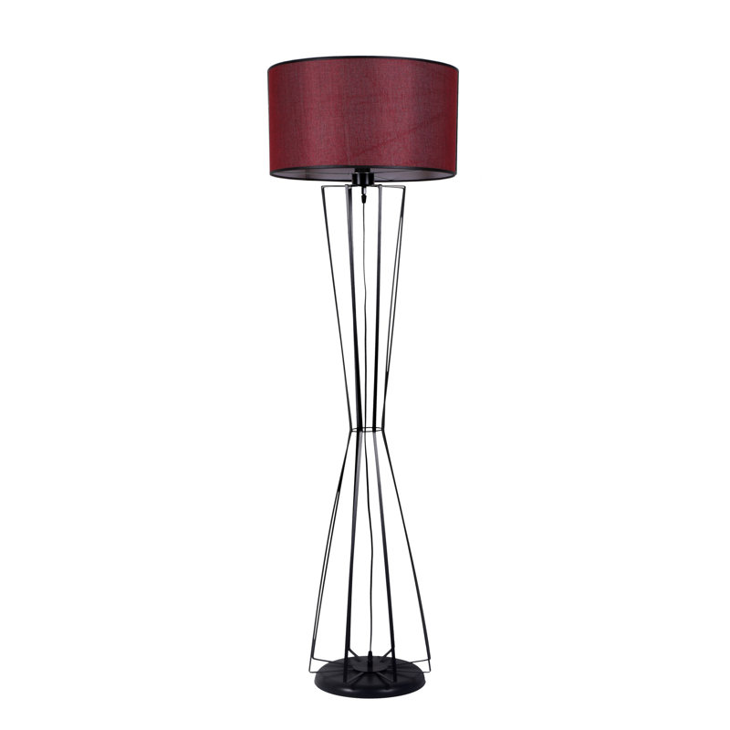 Lampe sur pied 63 ", Rouge écarlate